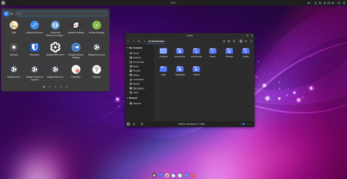 Ubuntu Budgie Extended Menu