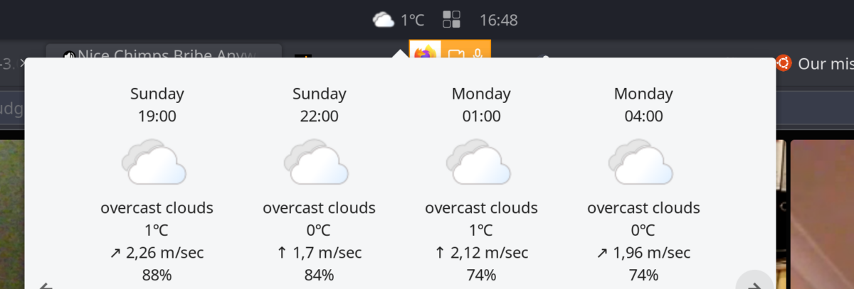 Weather Applet Light Theme